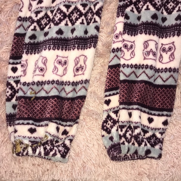 Owl Geo Hooded One Piece | Onesie | Plush Pajama - Picture 3 of 8